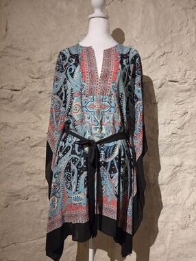 Womens Boho BCBG Maxazria Kaftan Tunic